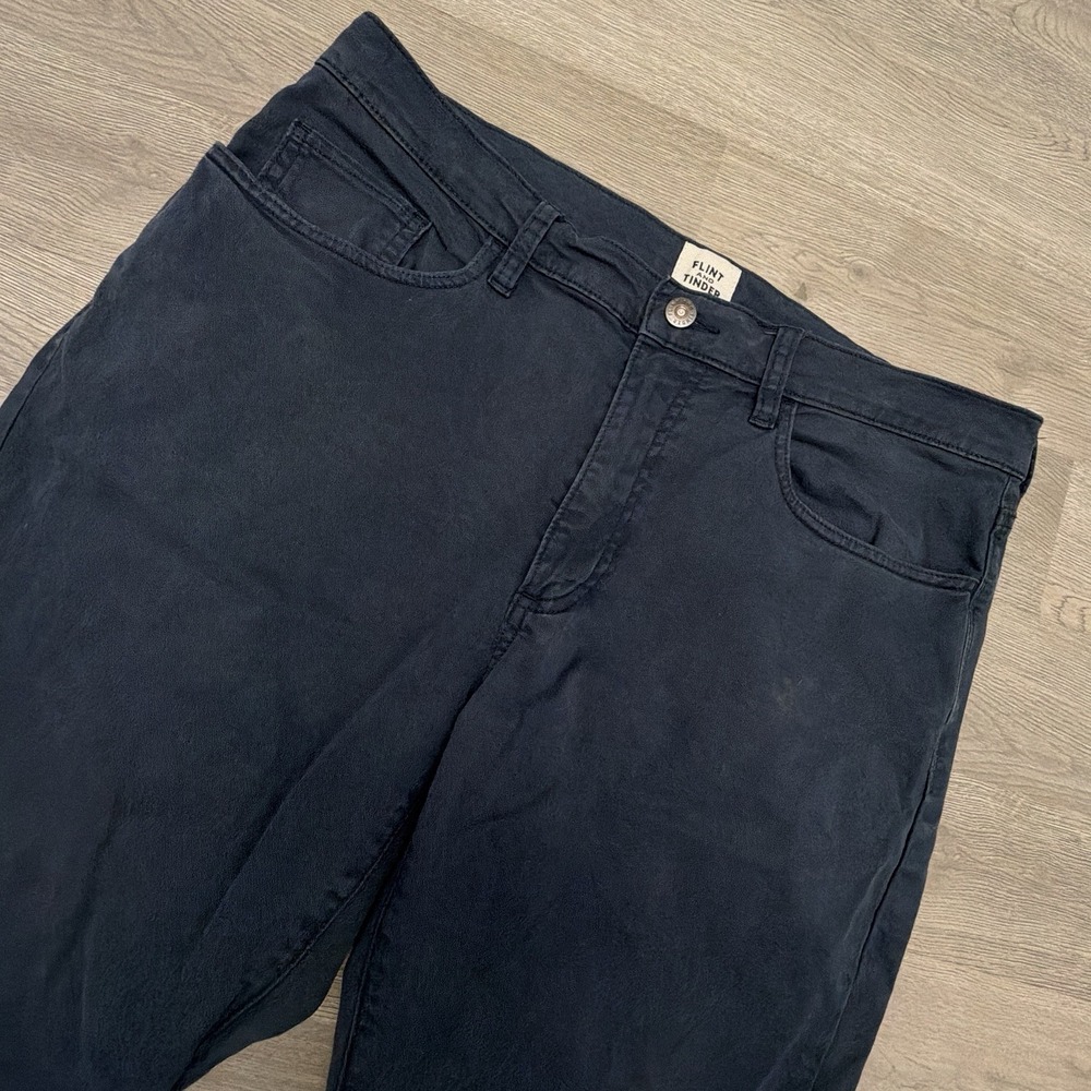 Flint & Tinder 365 Chino Pants Mens 33x30 Navy Blue Slim Huckberry
